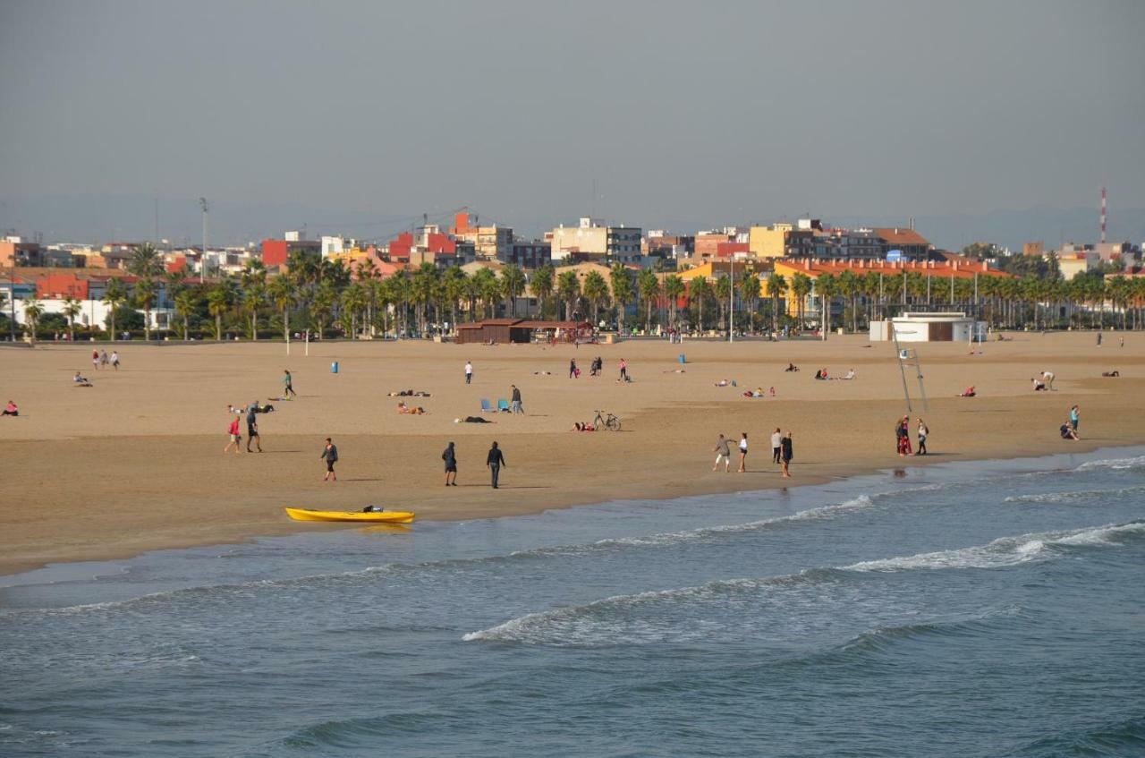 Malvarrosa Beach Apartment Valencia Kültér fotó